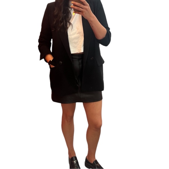 Genuine Leather French Mini Skirt - Picture 4 of 9